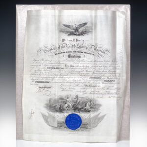 William McKinley Signed Military Commission.