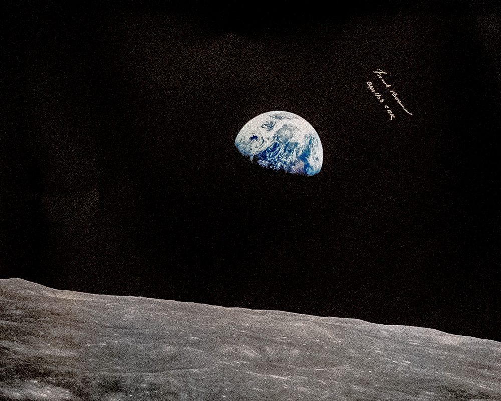 Frank Borman Signed ‘Earthrise’ Photograph.