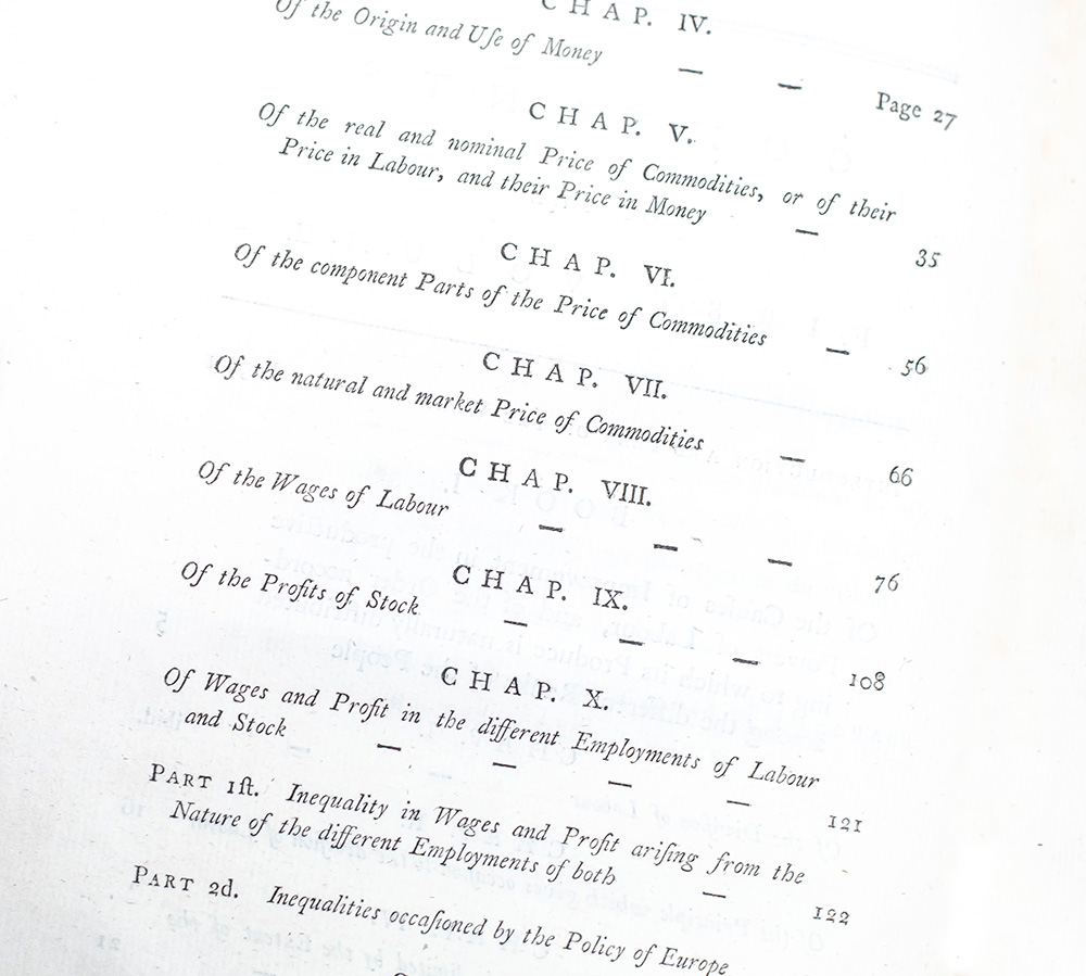 An Inquiry into the Nature and Causes of the Wealth of Nations.