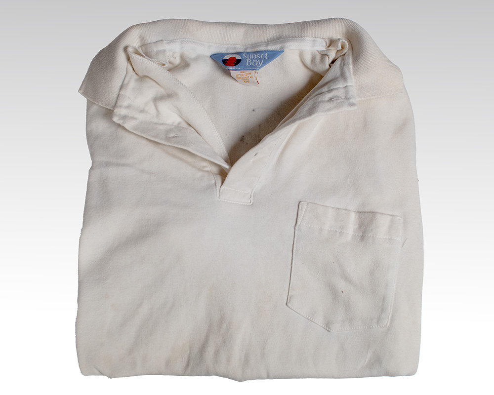 Michael Jackson Signed 1988 Wembley Stadium Bad Tour Polo T-Shirt.