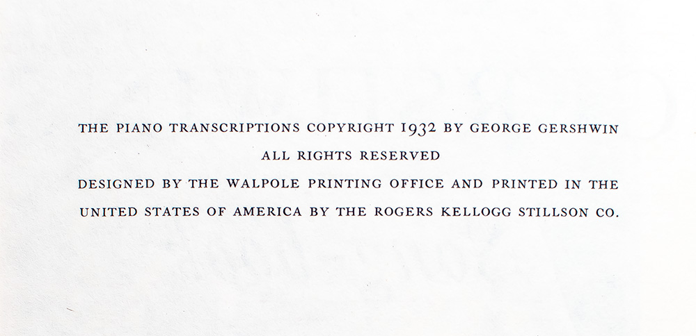 George Gershwin's Song-Book.