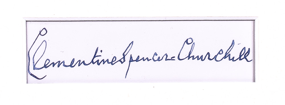 Winston and Clementine Churchill Signatures with Charles Weaver Signed Limited Edition Golfing Prints.