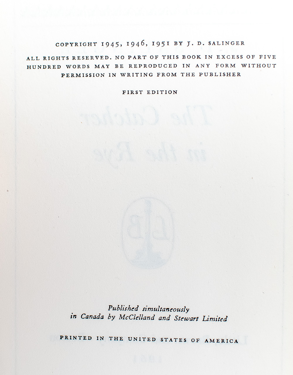 The Catcher in the Rye.