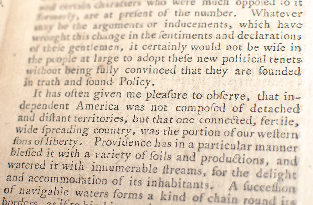 The Federalist: A Collection of Essays, Written in Favour of the New Constitution, As Agreed Upon by the Federal Convention, September 17, 1787.