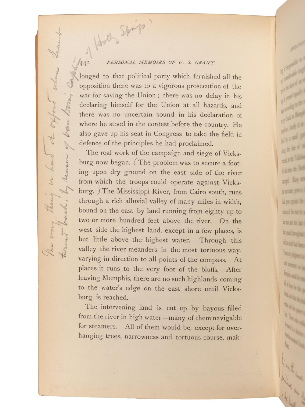 General William Tecumseh Sherman's Annotated Personal Memoirs of U.S. Grant.