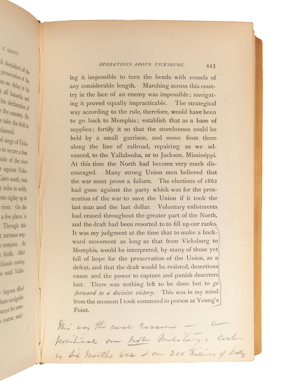 General William Tecumseh Sherman's Annotated Personal Memoirs of U.S. Grant.