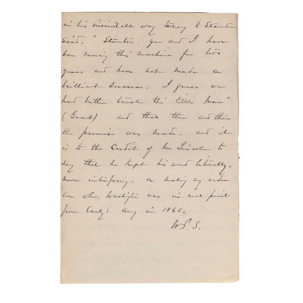 General William Tecumseh Sherman's Annotated Personal Memoirs of U.S. Grant.