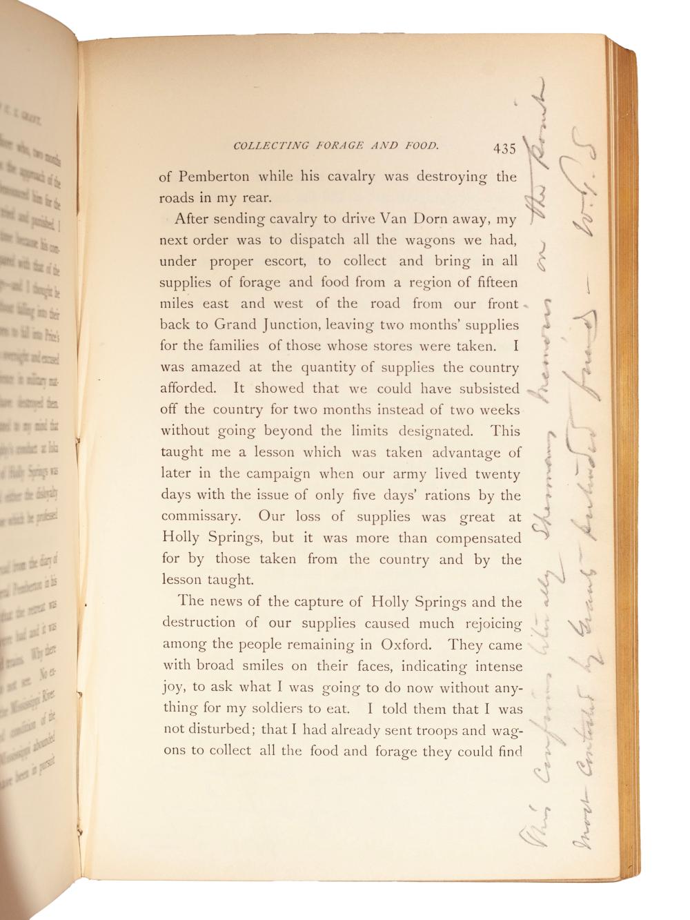 General William Tecumseh Sherman's Annotated Personal Memoirs of U.S. Grant.