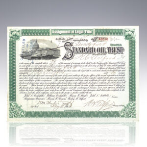 Henry Morrison Flagler Signed Standard Oil Stock Certificate.