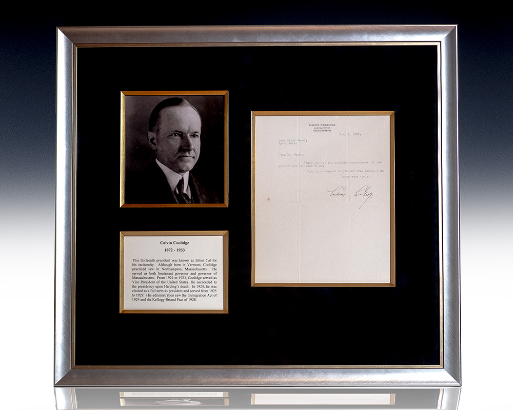 Calvin Coolidge Typed Letter Signed.