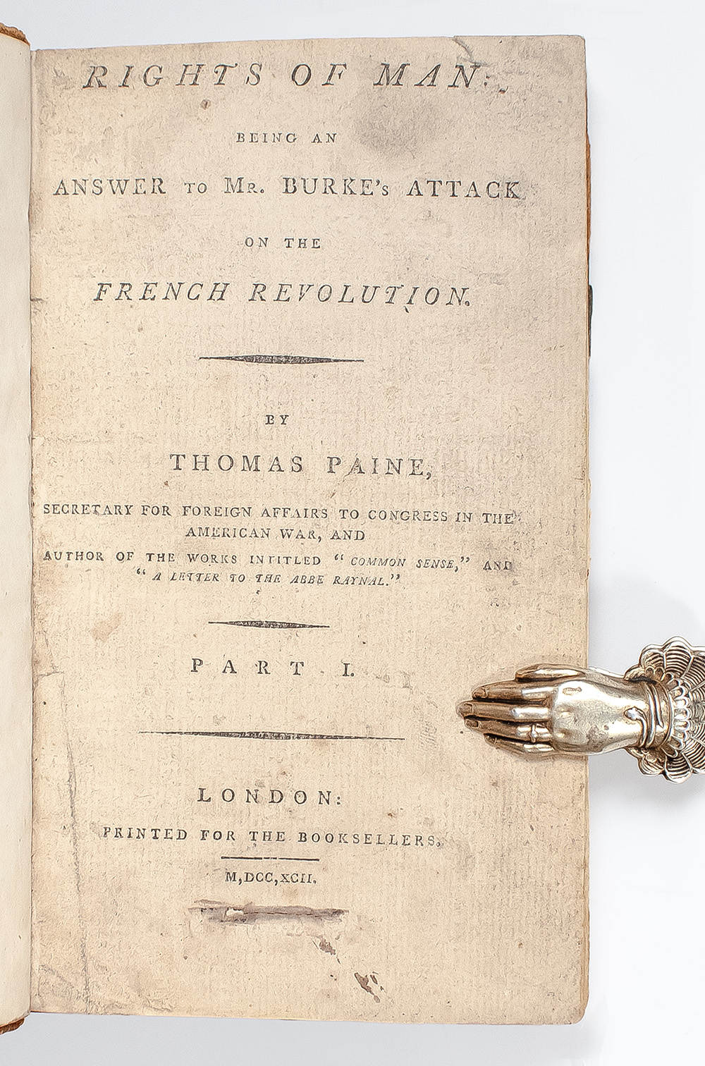 Rights of Man: Being an Answer to Burke's Attack on the French Revolution.
