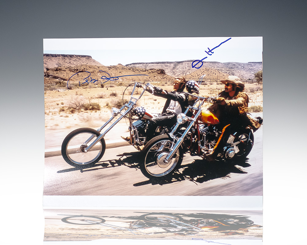 Peter Fonda and Dennis Hopper Signed Easy Rider Photograph.