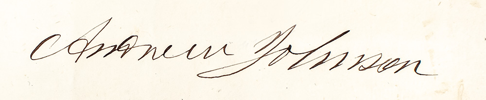 Presidential Autograph Album Containing the Signatures of Andrew Johnson, Abraham Lincoln, Ulysses S. Grant and Others.