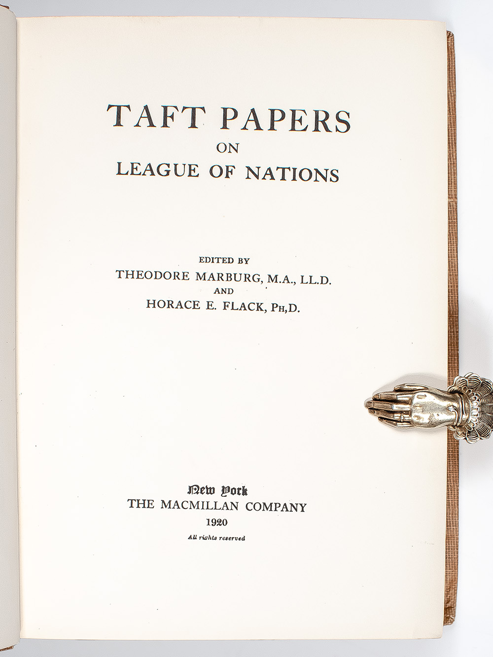 Taft Papers on League of Nations.