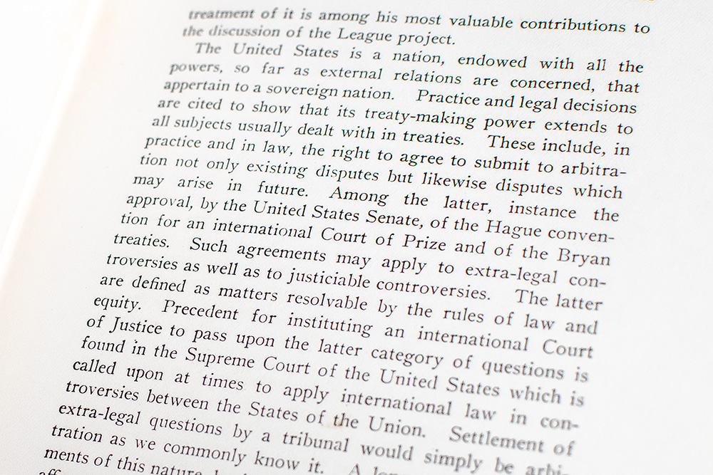 Taft Papers on League of Nations.