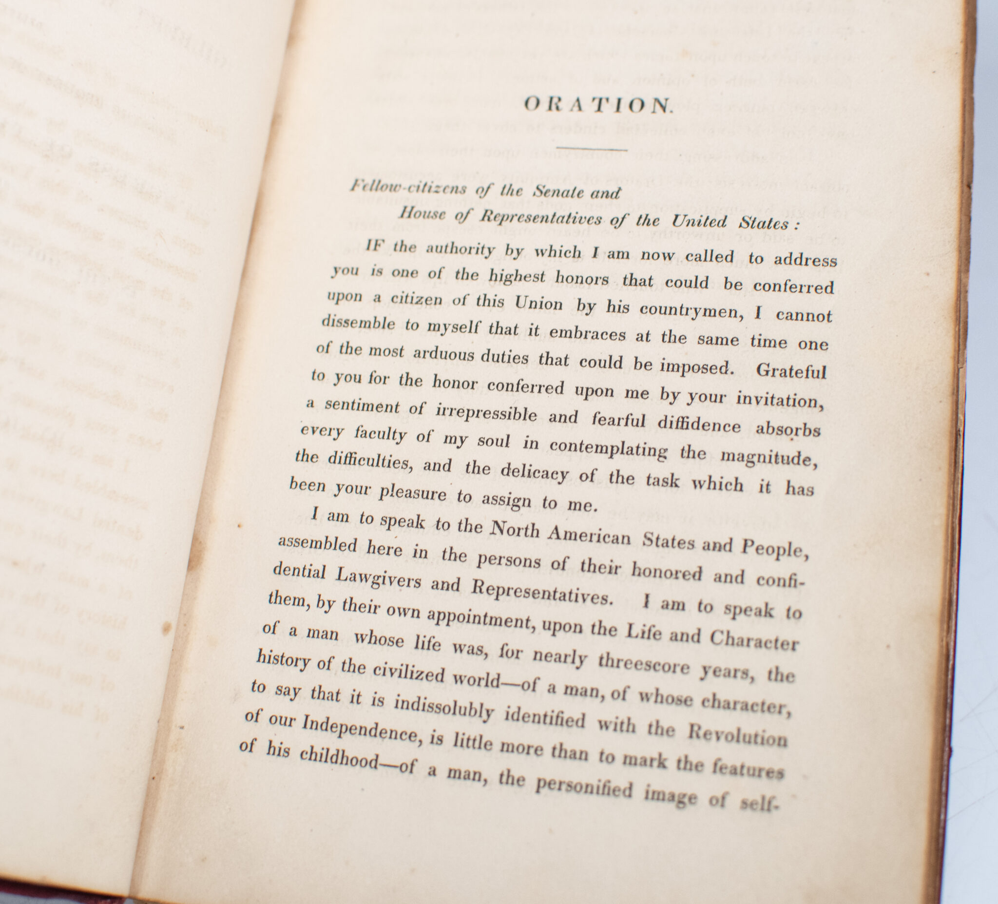 Oration on the Life and Character of Gilbert Motier de Lafayette. Delivered at the Request of Both Houses of the Congress of the United States, Before Them, In the House of Representatives at Washington on the 31st December, 1834.