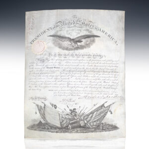 Andrew Jackson Signed Presidential Military Commission.