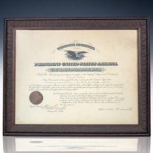 Theodore Roosevelt Signed Document.