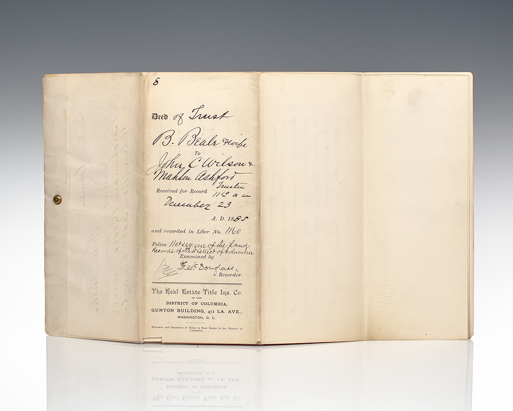 Frederick Douglass Document Signed.