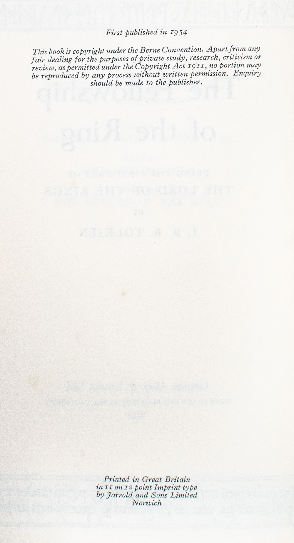 The Lord of The Rings Trilogy: The Fellowship of the Ring, The Two Towers, The Return of the King.