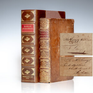 Exceptionally rare first edition, presentation copy of Experiments and Observations on Electricity; inscribed by Benjamin Franklin to Prominent Philadelphia Merchant, Colleague, and friend Thomas Livezey