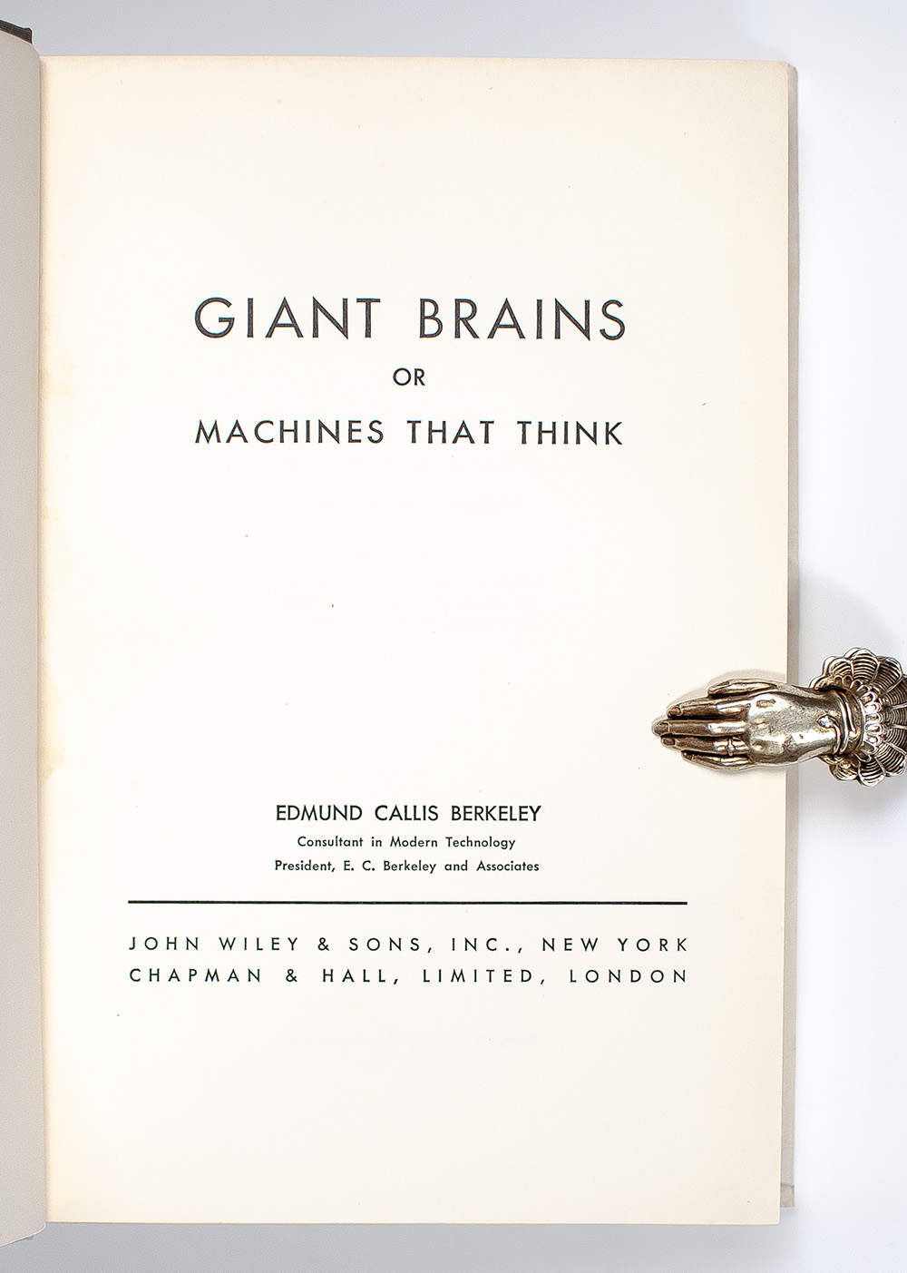 Giant Brains or Machines That Think.