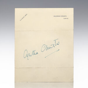 Agatha Christie Autograph.