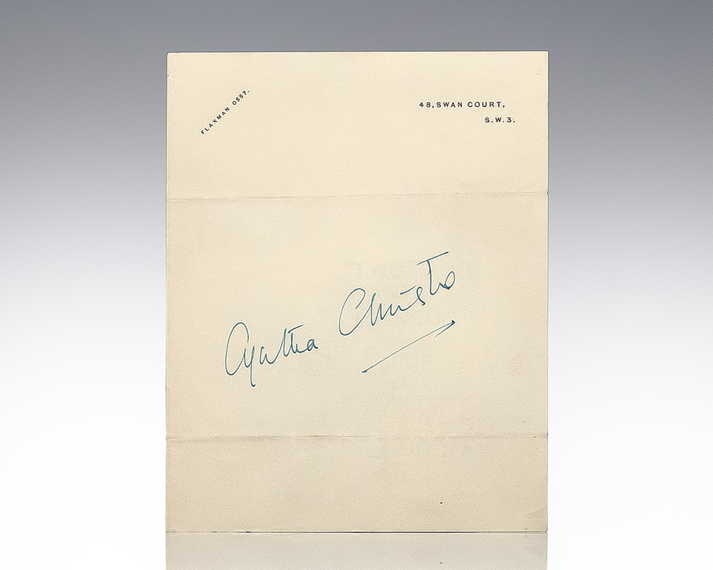 Agatha Christie Autograph.