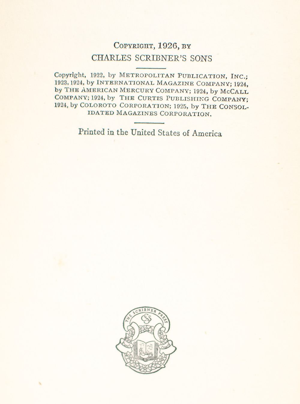 All the Sad Young Men.