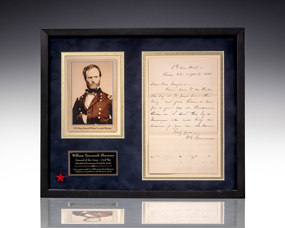 William T. Sherman Autograph Letter Signed.