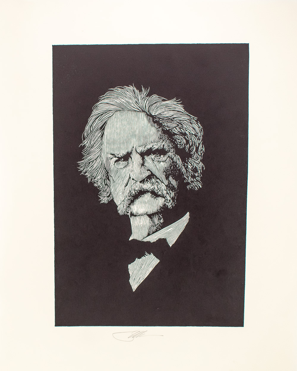 Barry Moser Plate Portfolio of Adventures of Huckleberry Finn.