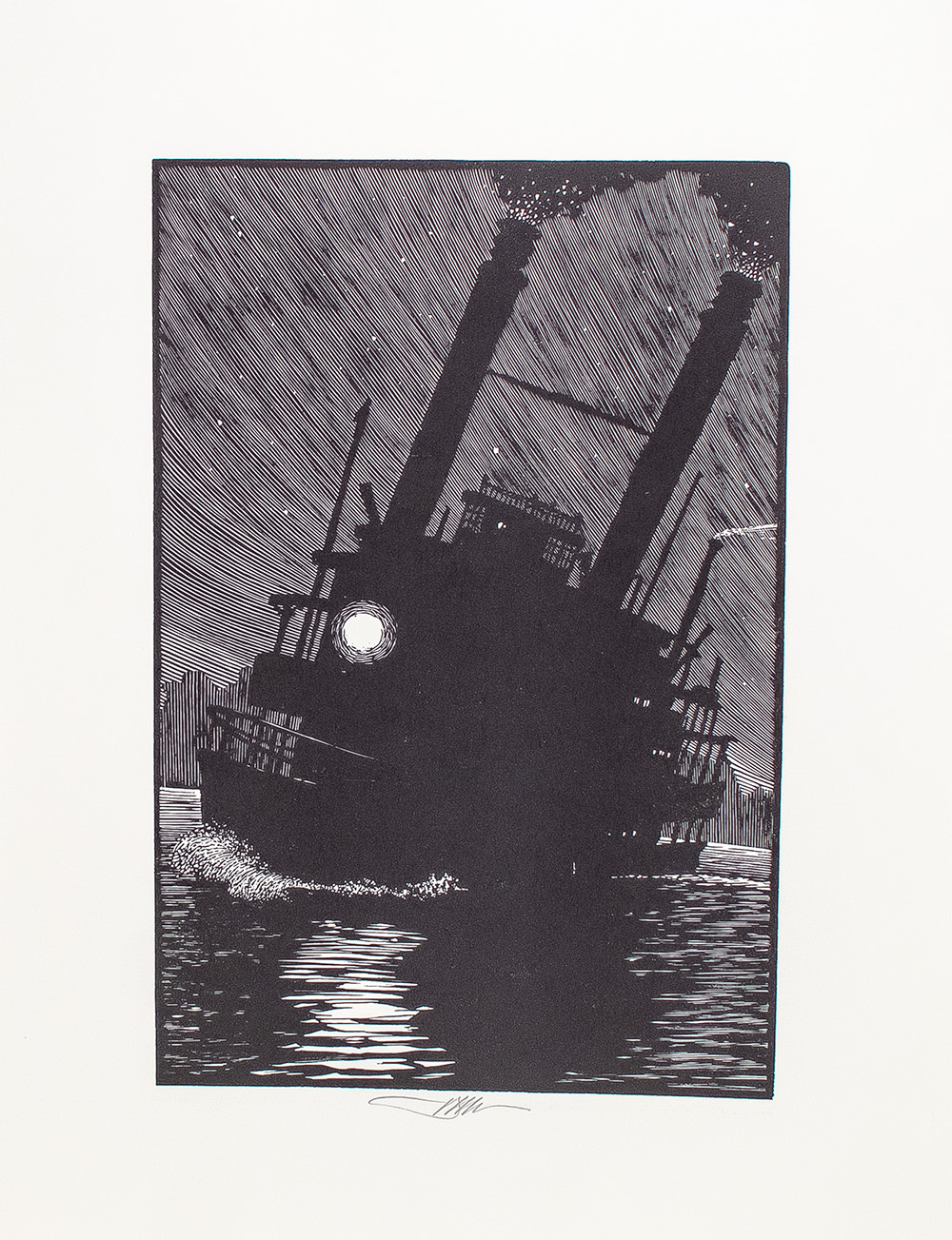 Barry Moser Plate Portfolio of Adventures of Huckleberry Finn.