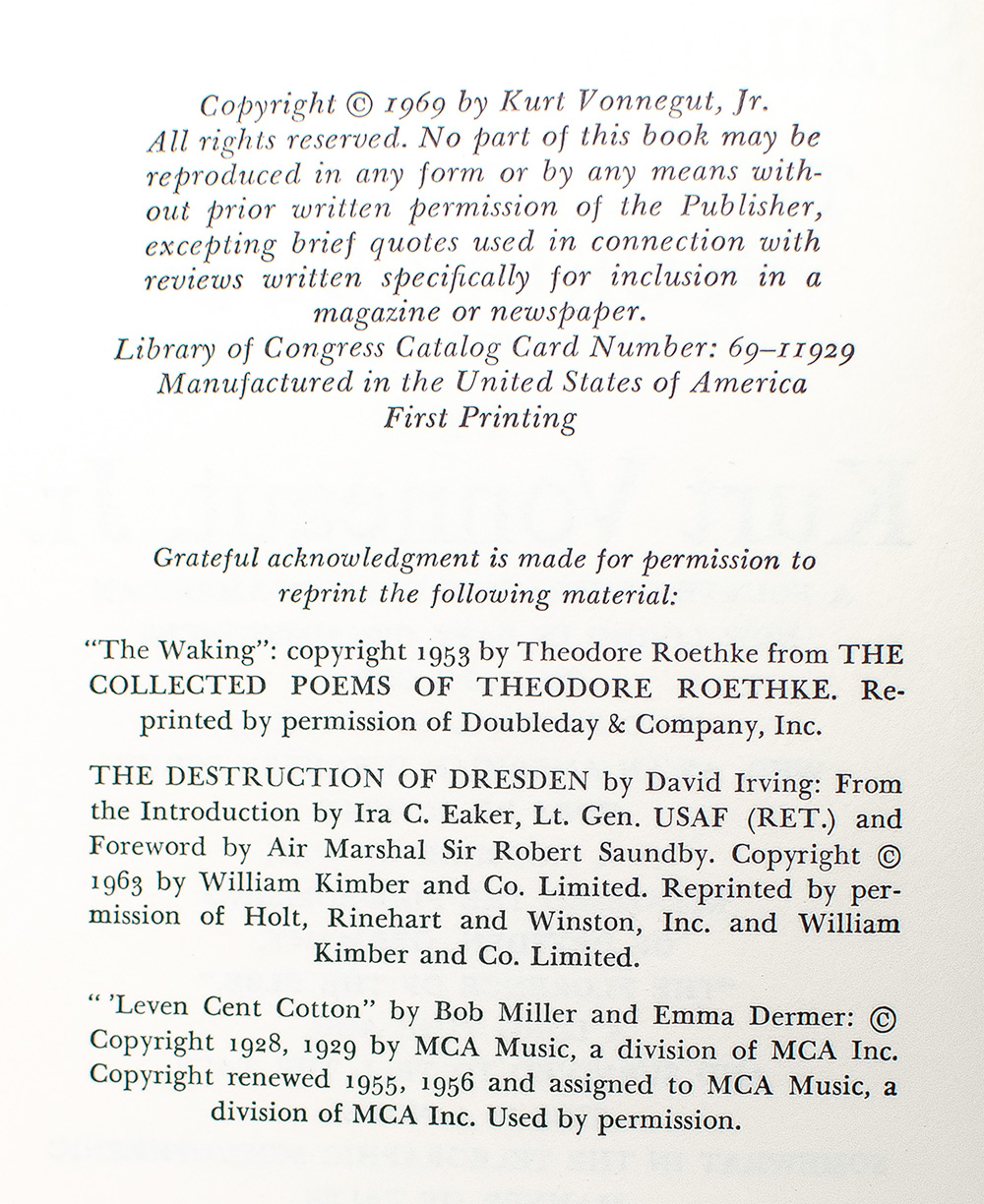 Slaughterhouse-Five, or The Children’s Crusade, A Duty-Dance With Death.