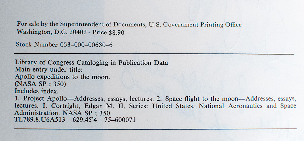 Apollo Expeditions to the Moon.