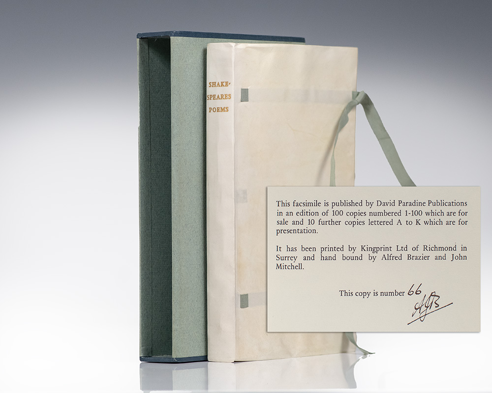 The Poems of William Shakespeare.