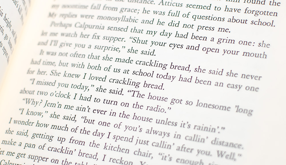 To Kill A Mockingbird.