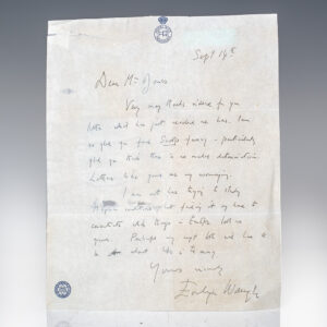 Evelyn Waugh Autograph Letter Signed.