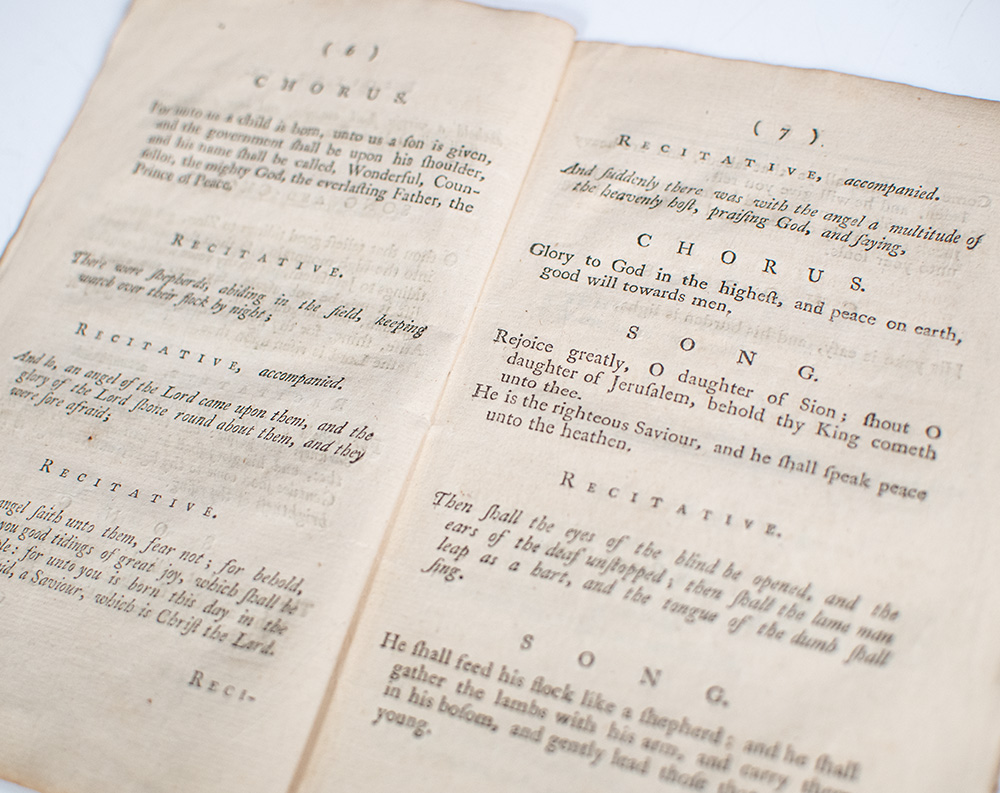 Messiah. An Oratorio. As it is Performed at the Theatre Royal in the Hay-Market. Set to Music by Mr. Handel.