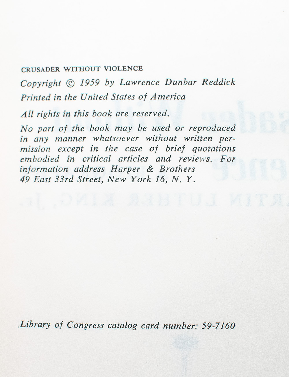 Crusader Without Violence: A Biography of Martin Luther King, Jr.