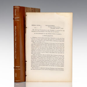 [Emancipation Proclamation]. General Orders, No. 1. War Department Adjutant General's Office, Washington, January 2, 1863.