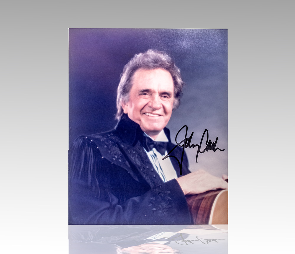Johnny Cash Signed Photograph.