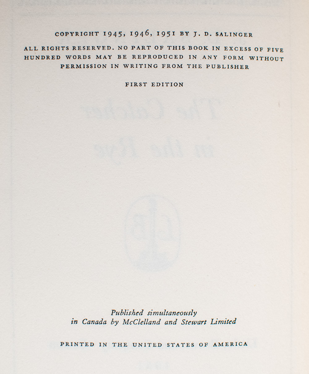 The Catcher In The Rye.