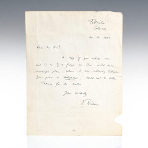 Handwritten signed letter