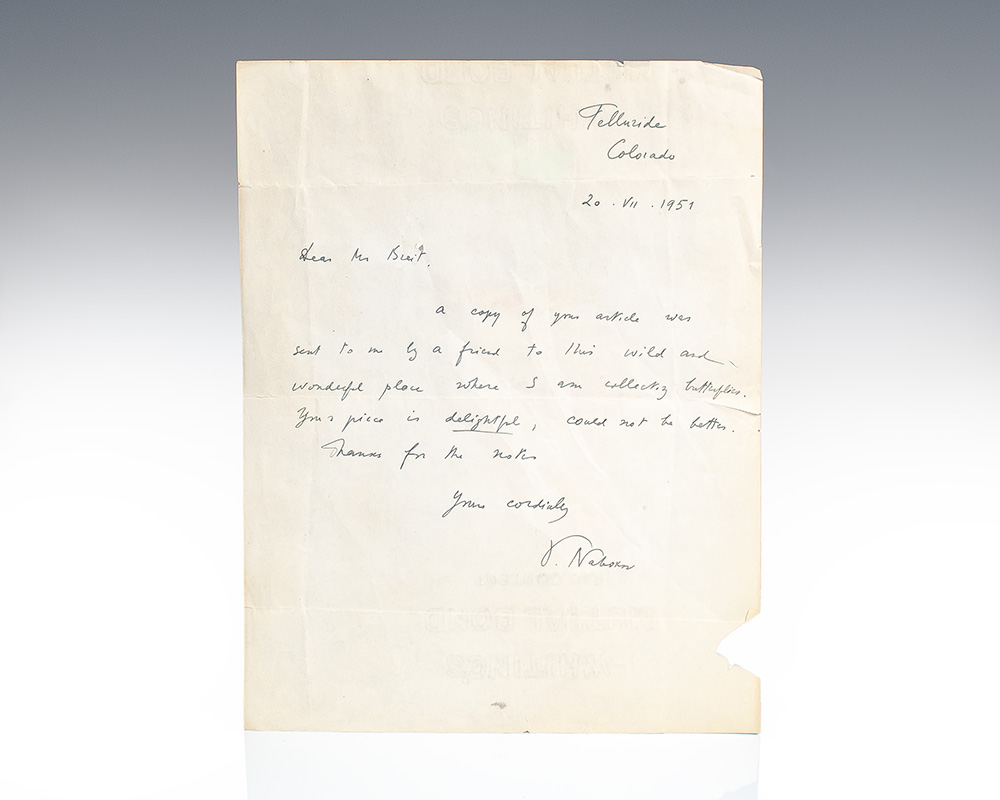 Handwritten signed letter
