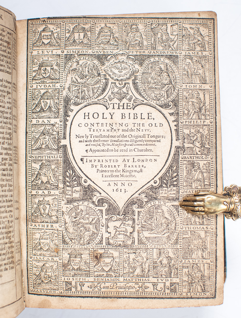 The Holy Bible, Conteining the Old Testament and the New. Newly Translated out ot the Originall Tongues: and with the former Translation diligently compared and revised By his Majesties Special commandement. Appointed to be read in Churches.