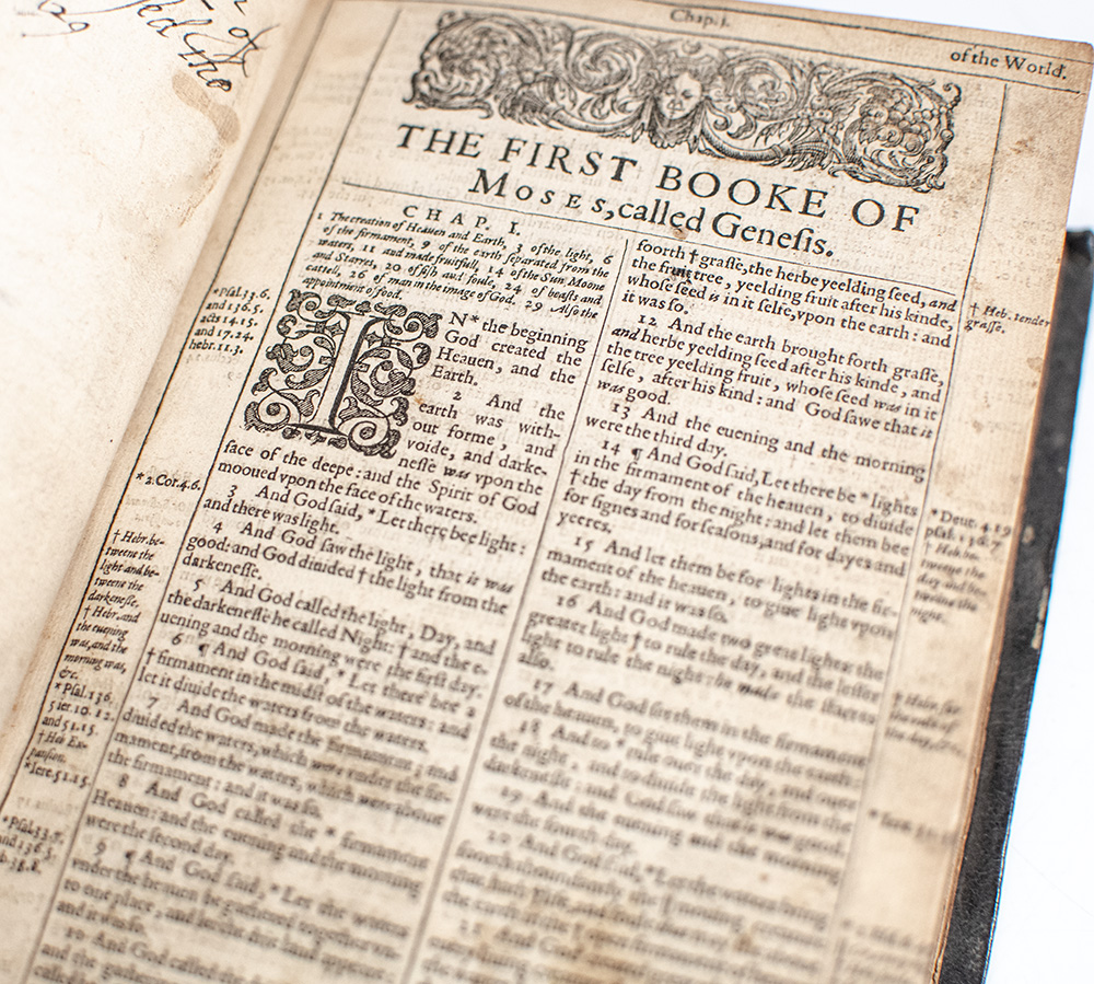 The Holy Bible, Conteining the Old Testament and the New. Newly Translated out ot the Originall Tongues: and with the former Translation diligently compared and revised By his Majesties Special commandement. Appointed to be read in Churches.