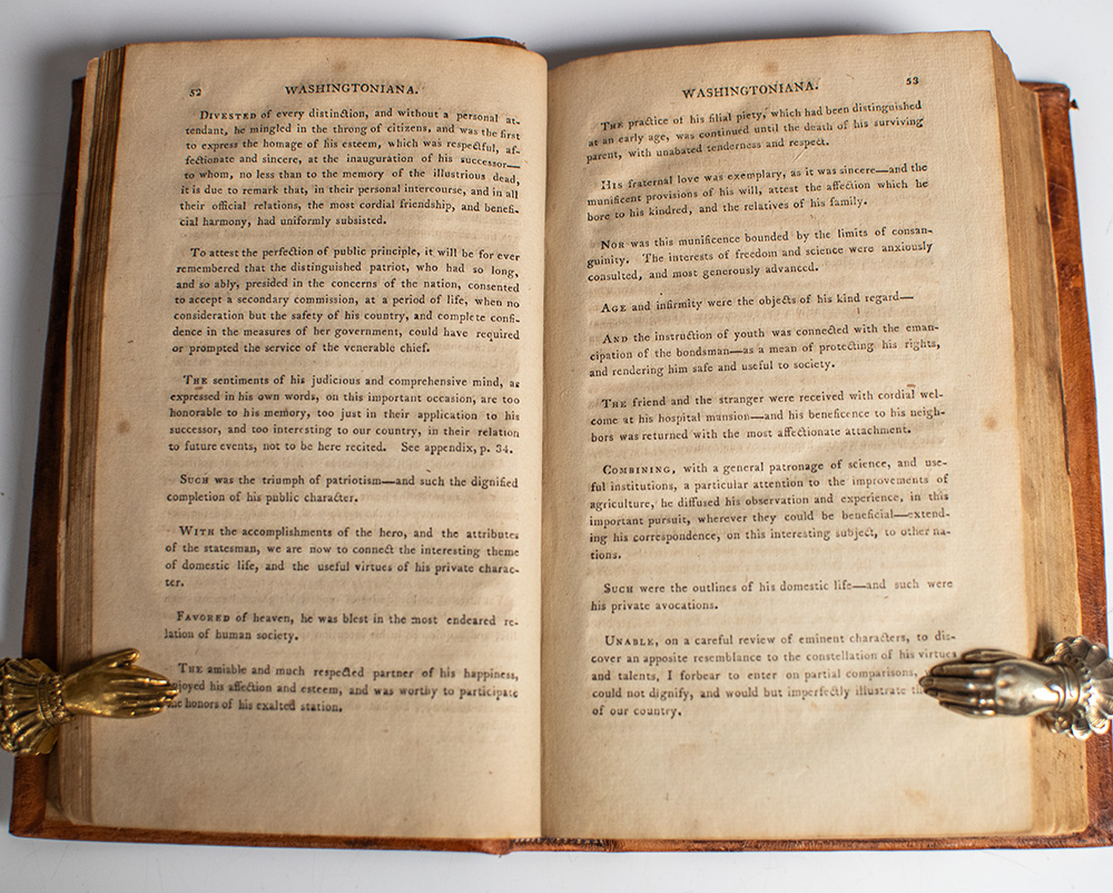 The Washingtoniana: Containing a Sketch of the Life and Death of the Late Gen. George Washington: With a Collection of Elegant Eulogies, Orations, Poems, &c. Sacred to His Memory.