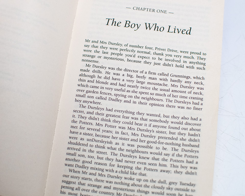 Harry Potter and the Philosopher’s Stone.