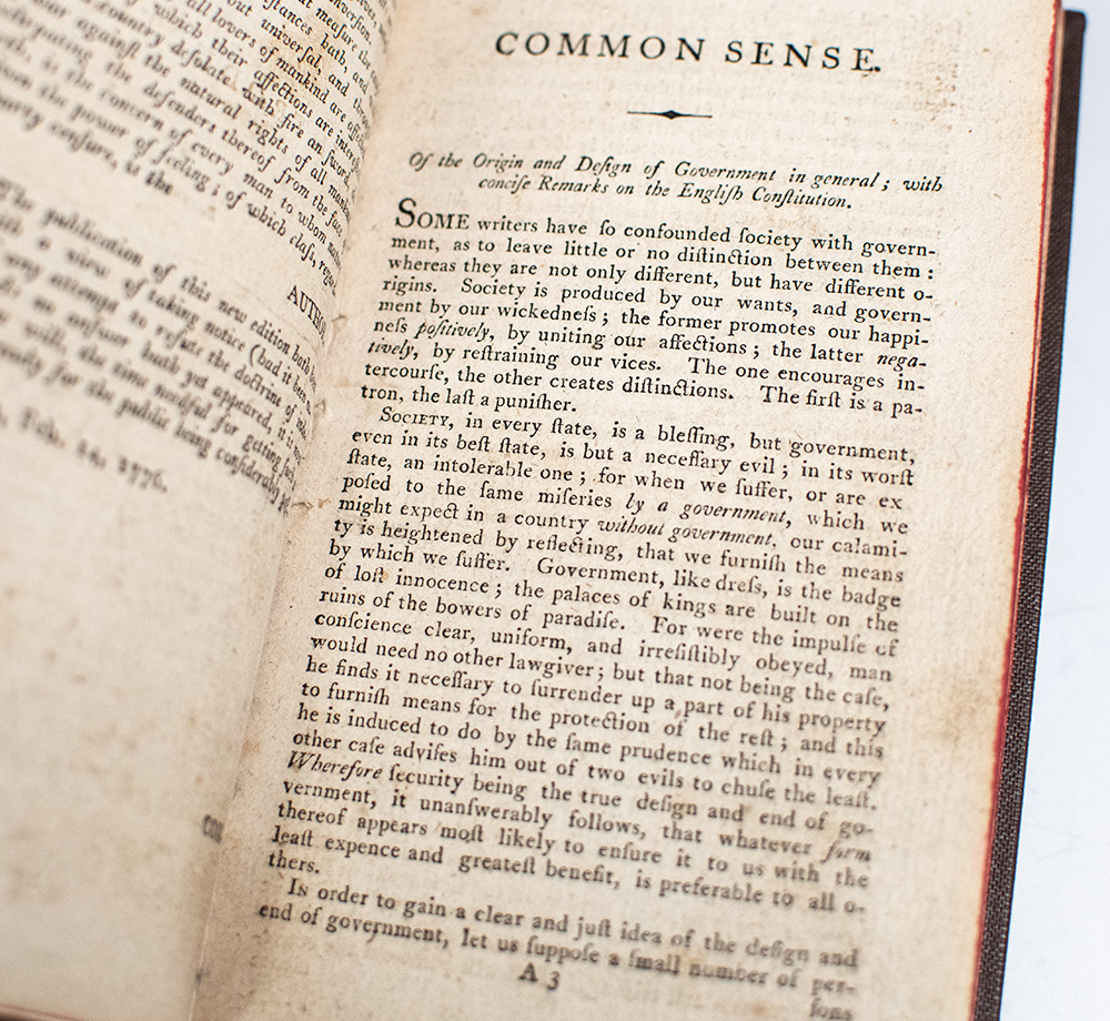 Common Sense: Addressed to the Inhabitants of America.