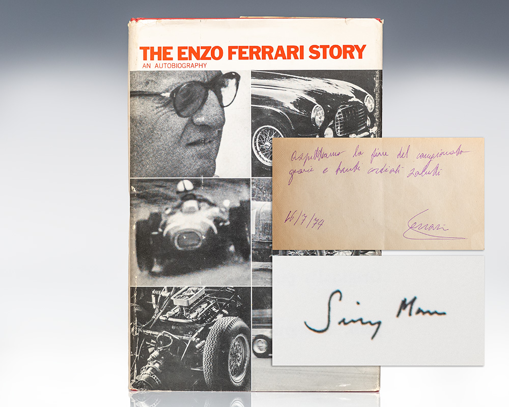 The Enzo Ferrari Memoirs. [with] Enzo Ferrari Letter Signed.